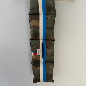 KULE Camouflage Scarf with Blue Accent